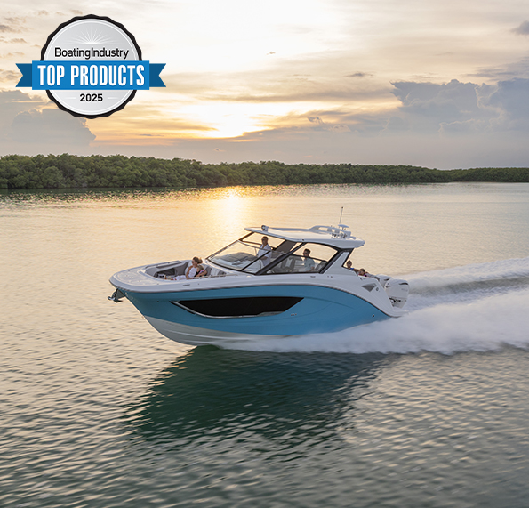SunDeck 3200 Outboard marketing photo